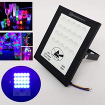 Refletor Luz Negra UV profissional Super LED 30W Efeito Neon Para Festa Bivolt YE30010