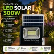 Refletor Luz Solar 300w Led Holofote 6000K Lâmpada Solar