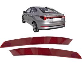 Refletor Olho de Gato Parachoque Traseiro Hb20 Sedan 23 24 25 26 Par 2 Peças