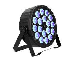 Refletor par led hb-108sl slim rgbwauv 18x9w 6in1
