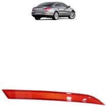 Refletor Parachoque Traseiro Passat CC 2008 2009 2010 2011 2012 Rubi Estriada Acrílico Carcaça Vermelha