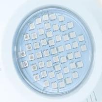 Refletor Piscina Power Led 9W ABS Frente New RGB Rosca Brustec