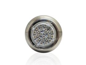 Refletor poli led Inox SMD 24 RGB para piscina alvenaria Pooltec