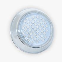 Refletor power led 5w inox branco - rosca - brustec