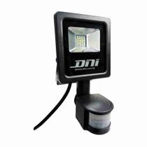 Refletor projetor C/ sensor LED 10W slim - Branco frio