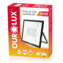 Refletor projetor Led 100W Ourolux SuperLed 6500k Branco Refletor projetor Led 100W Ourolux SuperLed 6500k Branco