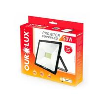 Refletor Projetor LED 50W Bivolt SLIM OUROLUX Refletor Projetor LED 50W Bivolt SLIM OUROLUX