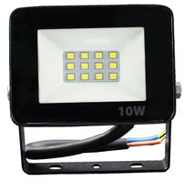 Refletor projetor led bivolt 10w 6500k branco frio preto economax