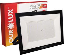 Refletor Projetor Led Slim 150W Bivolt Ip65 Branco Frio