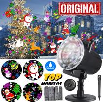 Refletor Projetor Natal Luz Jardim Fachada Casa Iluminação Festas Pisca Neve Prova D'agua Laser Espeto Animação Dinâmica