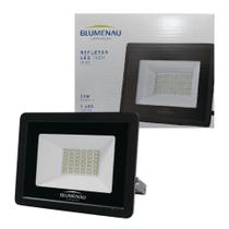 Refletor projetor retangular led tech alumínio ip65 30w preto 3000k