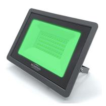 REFLETOR PROJETOR RETANGULAR LED TECH ALUMÍNIO IP65 30W PRETO Luz verde - BLUMENAU
