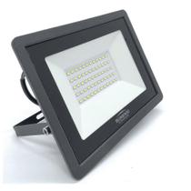 Refletor projetor retangular led tech alumínio ip65 50w preto 6500k