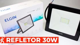 Refletor Projetor Slim Led 30W 6500K Bivolt Elgin