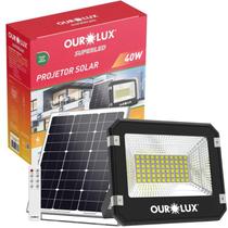 Refletor Projetor Solar Led 40W Controle Remoto 6500K IP65 Refletor Projetor Solar Led 40W Controle Remoto 6500K IP65