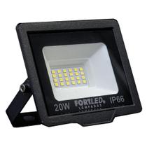 Refletor Slim 20W Luz Branca 6500K Fortled