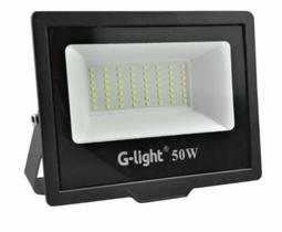 Refletor Slim Led 50W 6500K Preto Autovolt Glight - G Light