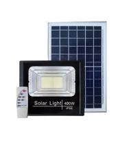 Refletor Solar 400w Led 6000k Placa Solar e Controle Remoto
