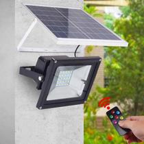Refletor Solar 50w Energia+ Bateria +Controle Remoto e Placa Completo