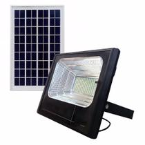 Refletor Solar 50w Luminaria holofote Placa Sensor Bateria Energia iIluminaçao