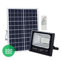 Refletor Solar De Led Com Controle Remoto 100W A Prova D'água DS11286