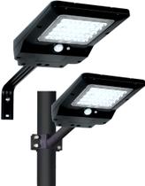 Refletor Solar Jardim 40 Super Leds 850x Branco Spot Luminária Parede Poste Sensor Movimento