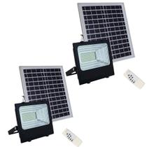 Refletor Solar Kit 2 uni Placa Energia 600w Holofote Luz Led luminaria Proteçao - Mundo LGBT