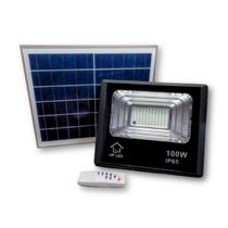 Refletor Solar Led 100W com Controle Remoto Placa Up Led