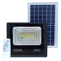 Refletor Solar Led 200w Solar Light Com Controle Remoto Ip67