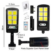 Refletor Solar LED 300W com Sensor de Presença Controle Remoto Sem Fio IP66 Prova DÁgua LKY0034