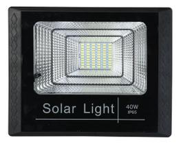 Refletor Solar Led 40w 3200lm Fotocelula Gaya 127/220v Branco Branca Refletor Solar Led 40w 3200lm Fotocelula Gaya 127/220v Branco Branca