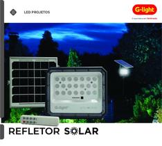 Refletor solar led 600lm 6500k dc 3.2v c/ controle remoto