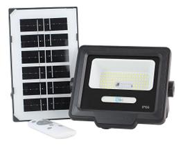 Refletor Solar Led Holofote 200w Placa Bateria Prova Dágua