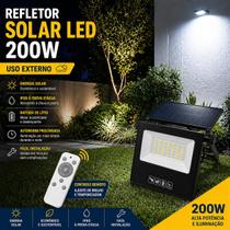 Refletor Solar Led Holofote 200w Placa Conjugada Articulavel