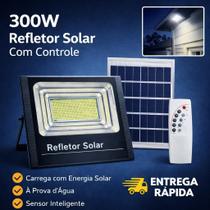 Refletor Solar Led Holofote 300w Placa Solar Controle, sustentavel, fotovoltaica, recarregavel, sem fio Refletor Solar Led Holofote 300w Placa Solar Controle, sustentavel, fotovoltaica, recarregavel, sem fio