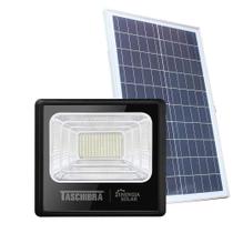 Refletor Solar Led Tr Sun Taschibra 100W Preto 6500K C/ Controle Remoto
