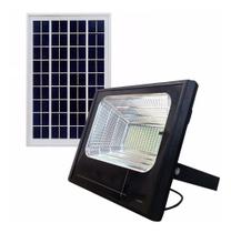 Refletor Solar Luminaria 50w holofote kit Placa Sensor Energia led Iluminaçao Casa Rua Residencia Empresarial