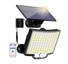 Refletor Solar Luminária De Led 200W Com Controle Remoto - NJ Iluminação