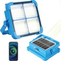 Refletor Solar Portátil LED 100W Bateria Recarregável Alta Potência Prova dÁgua Camping e Áreas Externas