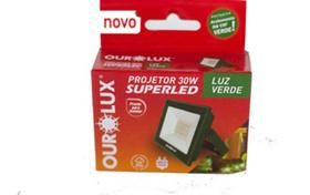 Refletor super led 30w luz verde Ourolux Refletor super led 30w luz verde Ourolux