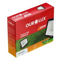 Refletor super led slim 400w bivolt 6500k preto ourolux Refletor super led slim 400w bivolt 6500k preto ourolux