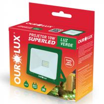 Refletor Superled Projetor 10W Verde - ourolux