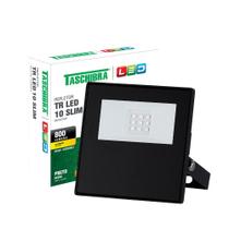 Refletor Taschibra Led TR Slim 10W 3000K Preto Bivolt Refletor Taschibra Led TR Slim 10W 3000K Preto Bivolt