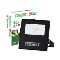 Refletor Taschibra Led Tr Slim 10W Luz Verde Preto Bivolt