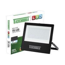 Refletor Taschibra Led Tr Slim 200W Luz Branco Fria 6500K Preto Bivolt