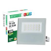 Refletor Taschibra Led TR Slim 20W Verde Branco Bivolt Refletor Taschibra Led TR Slim 20W Verde Branco Bivolt
