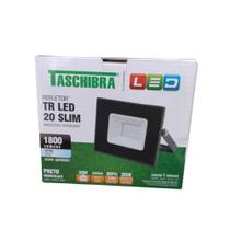 Refletor Taschibra TR 20W Slim Luz Fria 6500K Preto