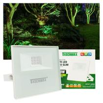 Refletor Taschibra TR LED 10 Slim Branco Luz Verde