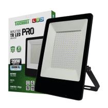 Refletor Taschibra Tr Led Profissional 200W Luz Branco Fria 6500K Preto Bivolt
