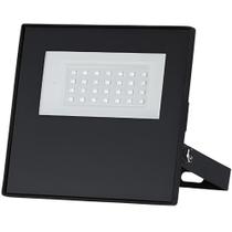 Refletor TR Led com 30 Watts Slim 6500K Preto - 15030067-02 - TASCHIBRA